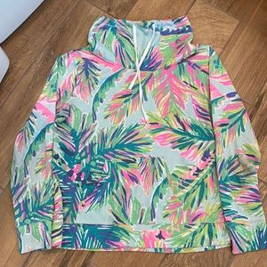 Lilly Pulitzer Vibrant Leaf Cowl Neck Sweater